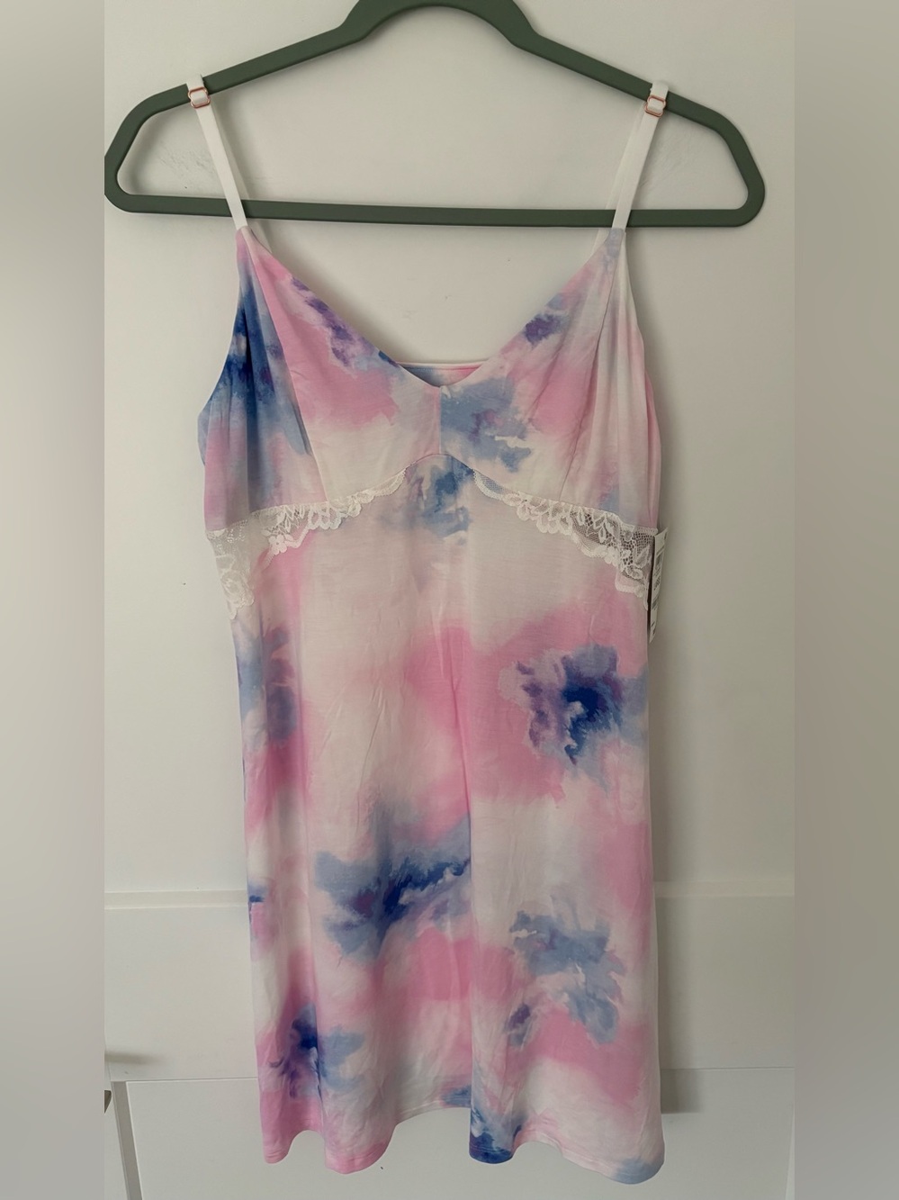 ✨ NWT INC International Concepts Lace-Trim Tie-Dye Chemise ✨ Large